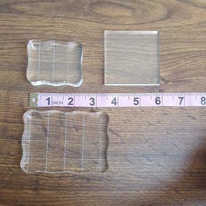 3 Assorted Acrylic Stamp Blocks/Cubes